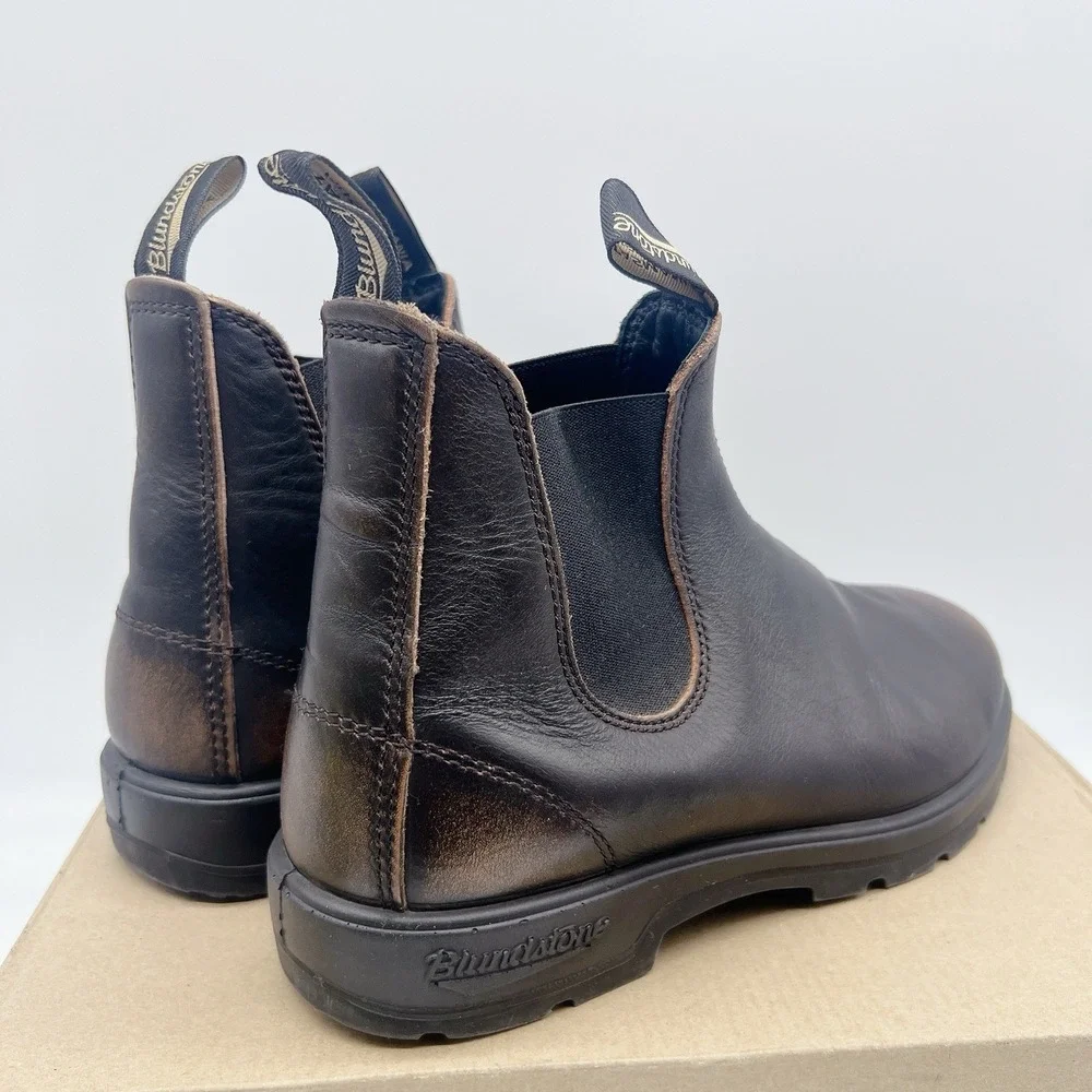 Blundstone 2440 Men's Classic Ankle Chealsea Boots Vintage Brown Leather US 9